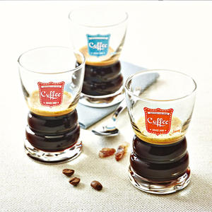 Groothandel Nieuwe Stijl 220ml Transparant <span class=keywords><strong>Dumbbell</strong></span>-vormig Bierglas Espresso IJs Koffie Kopje Mok Hittebestendig Sap Melk Glas - Product Image 4