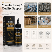Colle à cheveux Private Label, noire, sans résidus, pour tissages et extensions capillaires