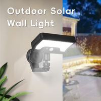 Nouvelle Lampe Solaire Extérieure Carrée à Détecteur de Mouvement 2026, 92 LED, 1500mAh, 4 Modes, Double Charge pour Rue, Patio, Mur - Vente en Gros