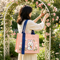 Sac fourre-tout en toile personnalisé avec motif de dessin animé, durable, recyclé, pour le shopping quotidien, le rangement, le sport, ou comme cadeau artisanal pour les fêtes