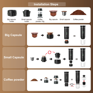 New Launched Electric Coffee Maker 3 in 1 Multifunctional Digital Screen One Touch Portable <b>Espresso</b> Machine Car Hotel Coffee - Product Image 6