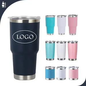 Hoge Kwaliteit Koffie Cup Custom Tumbler 30 Oz Gegraveerde Logo Buiten Reizen Mok Aanpasbaar 30 Oz Geïsoleerde Beker Voor Koffie