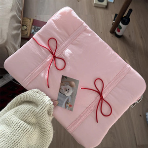 Funda Protectora Acolchada para <span class=keywords><strong>Laptop</strong></span>/Tablet, de Algodón, con Logotipo y Colores Personalizados, con Lazo Decorativo - Product Image 3
