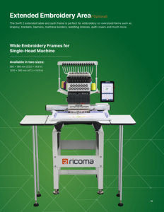 Máquina de bordar <span class=keywords><strong>industrial</strong></span> de una sola cabeza <span class=keywords><strong>Ricoma</strong></span> SMP con prensatelas independiente y rotación de tapa de 270 grados - Product Image 4
