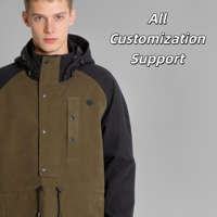Veste longue imperméable pour homme, coupe-vent, respirante, en polyester/nylon ripstop jacquard, pour l'automne, avec demi-zip
