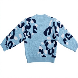 Suéter de Punto con Estampado de Leopardo para Mujer, 50% Viscosa, 27% Nailon, 23% Poliéster, Manga Larga, Cuello Redondo, para Otoño - Product Image 3