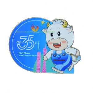Insignias Metálicas Personalizadas, Insignias Escolares para Estudiantes, Insignias Redondas de Esmalte con Dibujos Animados, Caja de Regalo Personalizada - Product Image 1