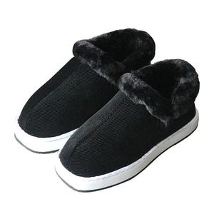 Chaussons de loisirs pour hommes et femmes, chauds pour l'hiver, faits à la main, en coton, doublés de polaire, respirants, antidérapants, à bout épais, semelle à bulles - Product Image 5