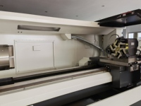 Meilleur centre de tournage CNC en Chine à haute efficacité, petit tour CNC à banc plat de 390 mm, alésage de broche de 87 mm, système de commande