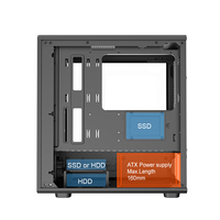 AntarcChill OEM ODM Computer Cases & Tower PC Cabinet Micro ATX PC Gaming Chassis Desktop PC Case With Tempered Glass Mesh Panel