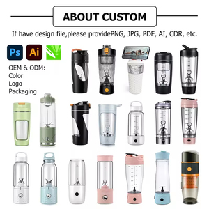 Botella Mezcladora Eléctrica Inteligente para Proteína en Polvo de 650 ml/550 ml, Botella Mezcladora de Plástico para Gimnasio, Fuente de Alimentación USB para Uso Doméstico y en el Automóvil - Product Image 6