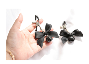 Abrazadera de perno de manguera sanitaria de acero inoxidable ajustable para mujer, Juguetes sexuales BDSM, Clip de pezón de pecho con lazo bonito esclavo - Product Image 2