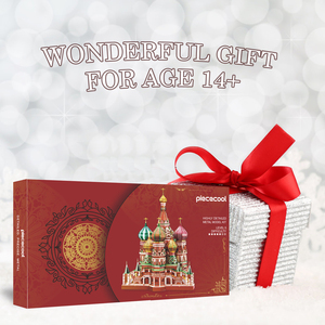 <span class=keywords><strong>Puzzle</strong></span> 3D en métal de la cathédrale Saint-Basile de Moscou, architecture colorée russe, cadeau de Noël pour adultes ou enfants - Product Image 2