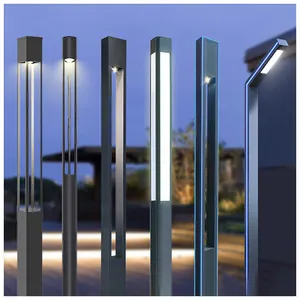 Poste de luz de aluminio de estilo moderno personalizado, luces Led impermeables Ip65 para jardín, Villa, patio, bolardo