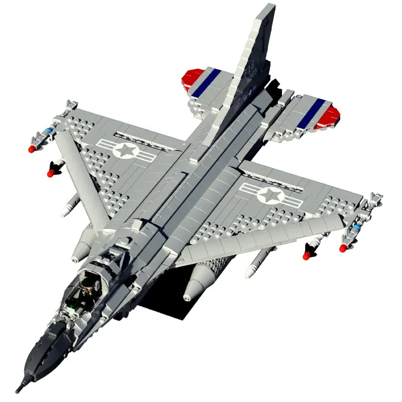JUHANG 88013 Military Series Mini F16 flight jet Blocks Building Toys Set Christmas Gift classic toys for kids