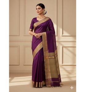 Sari en soie Kachipuram multicolore de qualité supérieure, élégant, pour femmes, mariage, festival, fête, célébration, tenue traditionnelle de designer en provenance d'Inde - Product Image 5