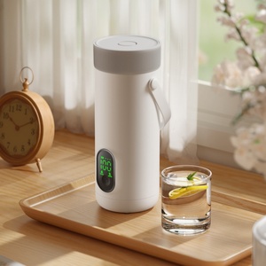 Customized USB <b>Rechargeable</b> Cordless Electric Heated Kettle Temperature Control 1L Capacity 304 Stainless Steel <b>Double</b> Wall Car - Product Image 4