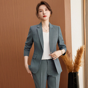 <span class=keywords><strong>Trajes</strong></span> de Oficina de Dos Piezas de Color Sólido de Alta Calidad <span class=keywords><strong>para</strong></span> <span class=keywords><strong>Mujeres</strong></span> Jóvenes - Product Image 6