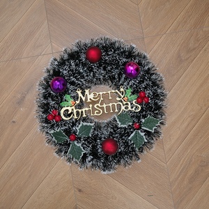 Reusable Christmas Wreath with Red Berries <b>Flowers</b> Christmas Balls and Letters for <b>Display</b> in Hotel and Shopping Mall Windows - Product Image 4
