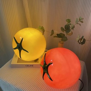 Tomato Shaped Night Light Led Color Changing Tap <b>Control</b> <b>USB</b> Powered Bedroom Desk Lamp - Product Image 4