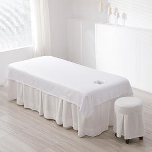 Nouvelle collection 2026 Ensemble <span class=keywords><strong>de</strong></span> draps <span class=keywords><strong>de</strong></span> table en coton mélangé blanc - Product Image 1