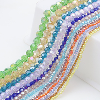2 3 4 6 8 10mm AB Perles rondes en cristal pour bracelets Perles rondes en verre à facettes pour la fabrication de bijoux Fournitures de bricolage Charms