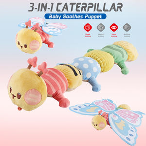 Yeni ürünler çocuklar yüksek kalite bebek duyusal yatıştırıcı peluş bebek tırtıl kelebek görünüm yumuşak peluş dolması askılı oyuncaklar - Product Image 3