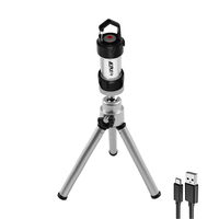 Lampe LED rechargeable multifonctionnelle en ABS, nouvelle éclairage portable d'extérieur pour le camping, lampe de tente suspendue, corps bleu