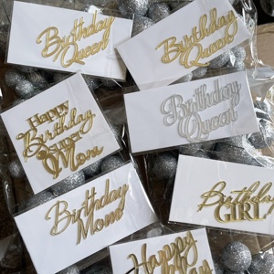 زينة كعكة عيد ميلاد أكريليك تزيين كعكة عيد ميلاد سعيد أميرة عيد ميلاد سعيد ملكة عيد ميلاد سعيد - Product Image 2