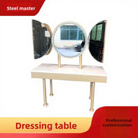 Meja Rias Lipat Stainless Steel Mewah Modern Minimalis untuk Kamar Tidur Hotel Ruang Tamu