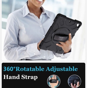 Kids Silicone Bumper Dây Đeo Tay Xoay Đứng Bút Chì Khe Cắm Phổ Rugged Tablet Bìa Cho <span class=keywords><strong>iPad</strong></span> Trường Hợp 10.2 7th/8th/9th Gen Trường Hợp - Product Image 4