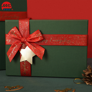 Caja de regalo de papel de navidad roja pequeña de Año Nuevo Chino personalizada, embalaje con cinta - Product Image 3