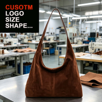 Sac Hobo Rétro en Daim Grande Taille pour Femme, Nouveau Sac Fourre-tout Décontracté en Daim et Fourrure, Sac à Bandoulière de Marque pour l'Automne et l'Hiver