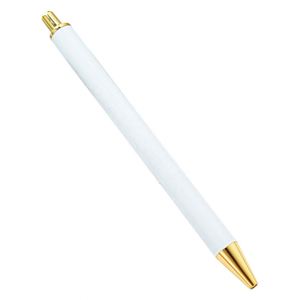 Stylo bille blanc personnalisé avec autocollants en cristal DIY, design métallique rétractable, cadeau personnalisé, en stock - Product Image 4