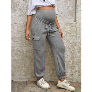 Vêtements de maternité Femmes enceintes Logo personnalisé Tissu gaufré Pantalons <span class=keywords><strong>cargo</strong></span> grande taille Femmes Pantalons <span class=keywords><strong>cargo</strong></span> de haute qualité <span class=keywords><strong>Femme</strong></span> - Product Image 1