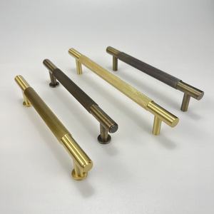 European Style Wardrobe <strong>Door</strong> Handle Modern Minimalist Drawer Cabinet Brass Gold Handle and Antique Gold Handle Pull - Product Image 3