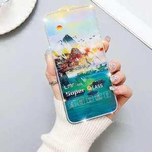 อุปกรณ์ป้องกันกระจกนิรภัยใสกรอบเพชรกลิตเตอร์สำหรับ <span class=keywords><strong>iPhone</strong></span> 16/16pro/16 plus/ 16PROMAX - Product Image 2