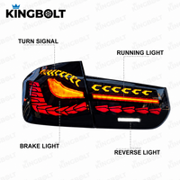 Feux arrière LED double écaille de dragon 12V 6000K, clignotants séquentiels, feux de freinage, feux antibrouillard, modification pour BMW Série 3 F30 F35