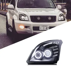 Phare pour Toyota FJ200 Land Cruiser 2007 — 2015, ensemble de phare LED, feu avant de voiture