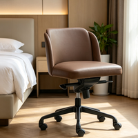 Chaise pivotante réglable en cuir PU, robuste et empilable, pour hôtel, chambre, bureau, projet commercial