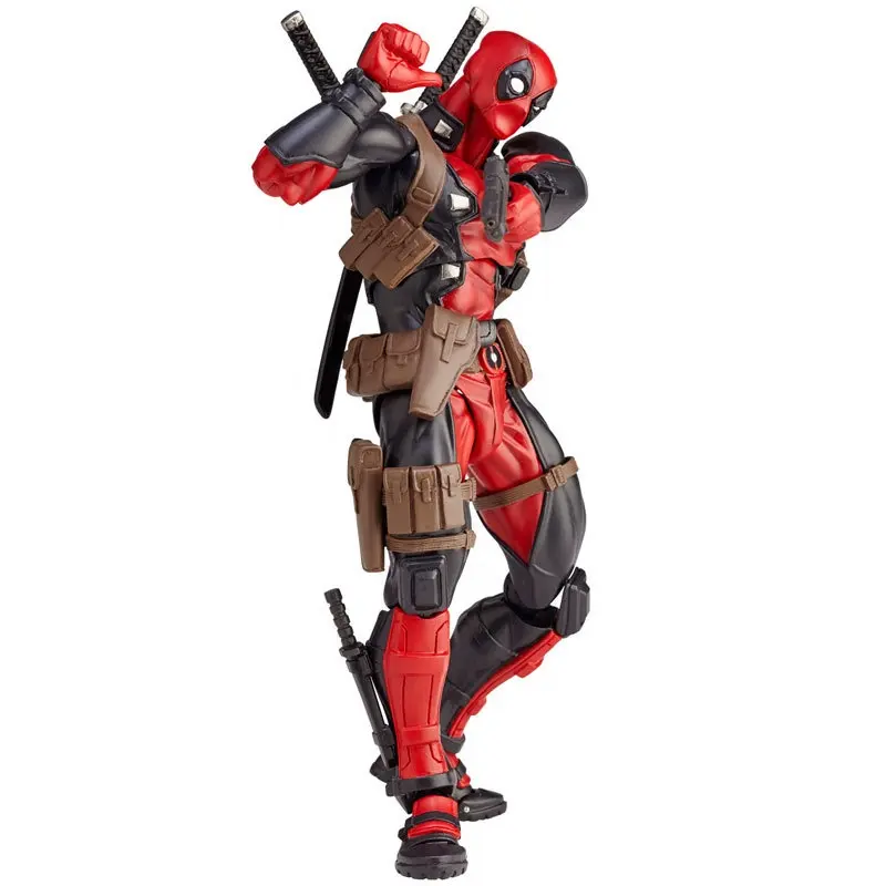 Amazing-Yamaguchi Series No.001 Dead Pool Red Action FigureおもちゃArticulated Joints Moveable Figure Vinyl Doll Collection Model