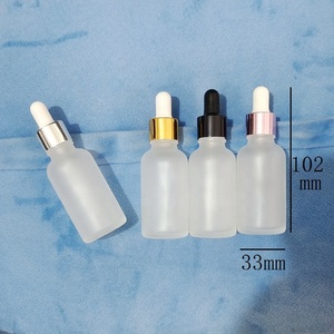 4 unids/lote 30ML suero de vidrio esmerilado botella de aceite para el cabello oro plata Rosa Oro Negro cuentagotas cuerpo botellas de aceite esencial - Product Image 4