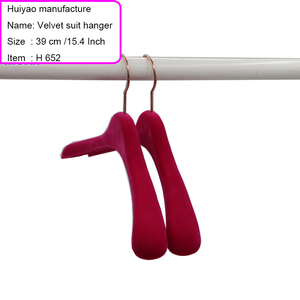 Velvet Cloth <strong>Hanger</strong> Velvet Coat <strong>Hanger</strong> Velvet Plastic Suit <strong>Hangers</strong> - Product Image 4