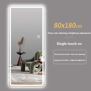 Miroir LED pleine longueur rétroéclairé sans cadre à commande tactile mural pour chambre à coucher et dressing – Vente en gros - Product Image 6