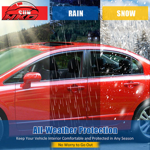 Pare-soleil pour Honda Civic 06-11, berline 4 portes, visières de fenêtre intégrées, protection contre la pluie et le vent - Product Image 6