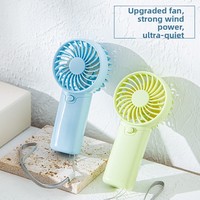 Kipas Mini Portabel 5'' Putih Biru Pink Hijau Ringan Genggam 1 Kecepatan Kipas Pribadi Senyap untuk Luar Ruangan