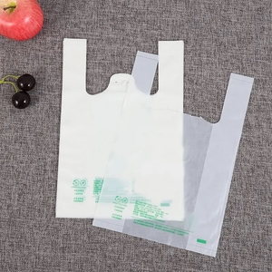 Ecofriendly <b>Packaging</b> <b>Biodegradable</b> PLA PBAT Cornstarch <b>Biodegradable</b> T-shirt Bags - Product Image 4