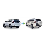 Ensemble de hayon pour Toyota Land Cruiser Prado LC150, porte arrière avec porte-roue de secours en verre, peint en blanc, 4x4