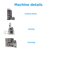 Machine d'emballage verticale entièrement automatique en acier inoxydable pour poudres, adaptée au poivre, au lait en poudre, au café, au bicarbonate de soude