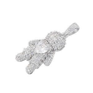 Jinyuan 13*28mm Pendentif en or 18 carats avec cœur en zircon cubique coloré pour garçon et fille - Product Image 2